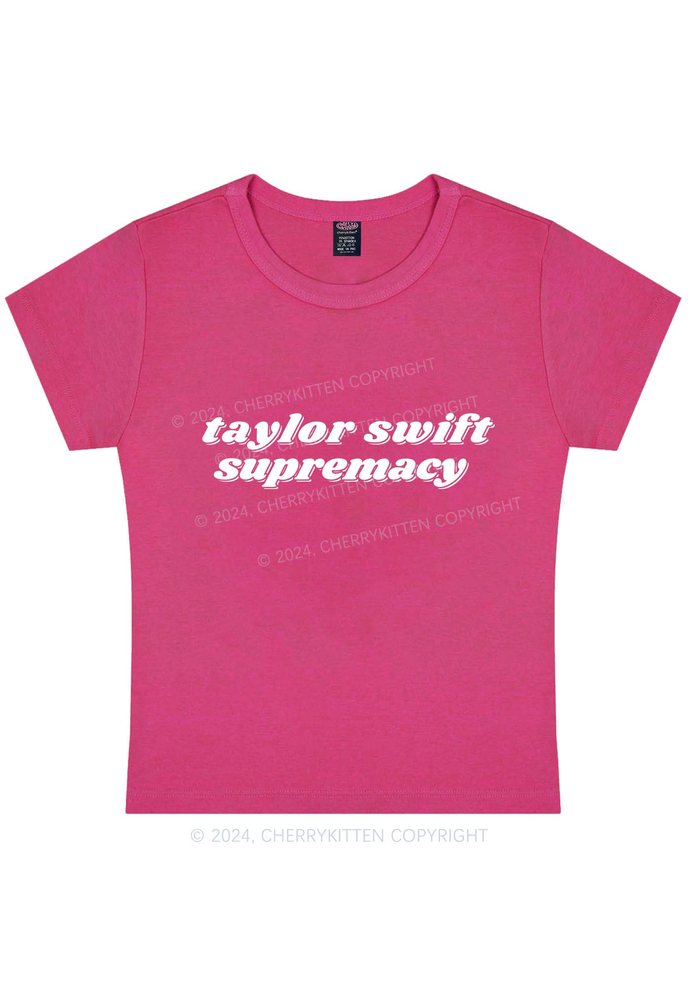 Curvy TS Supremacy Y2K Baby Tee Cherrykitten