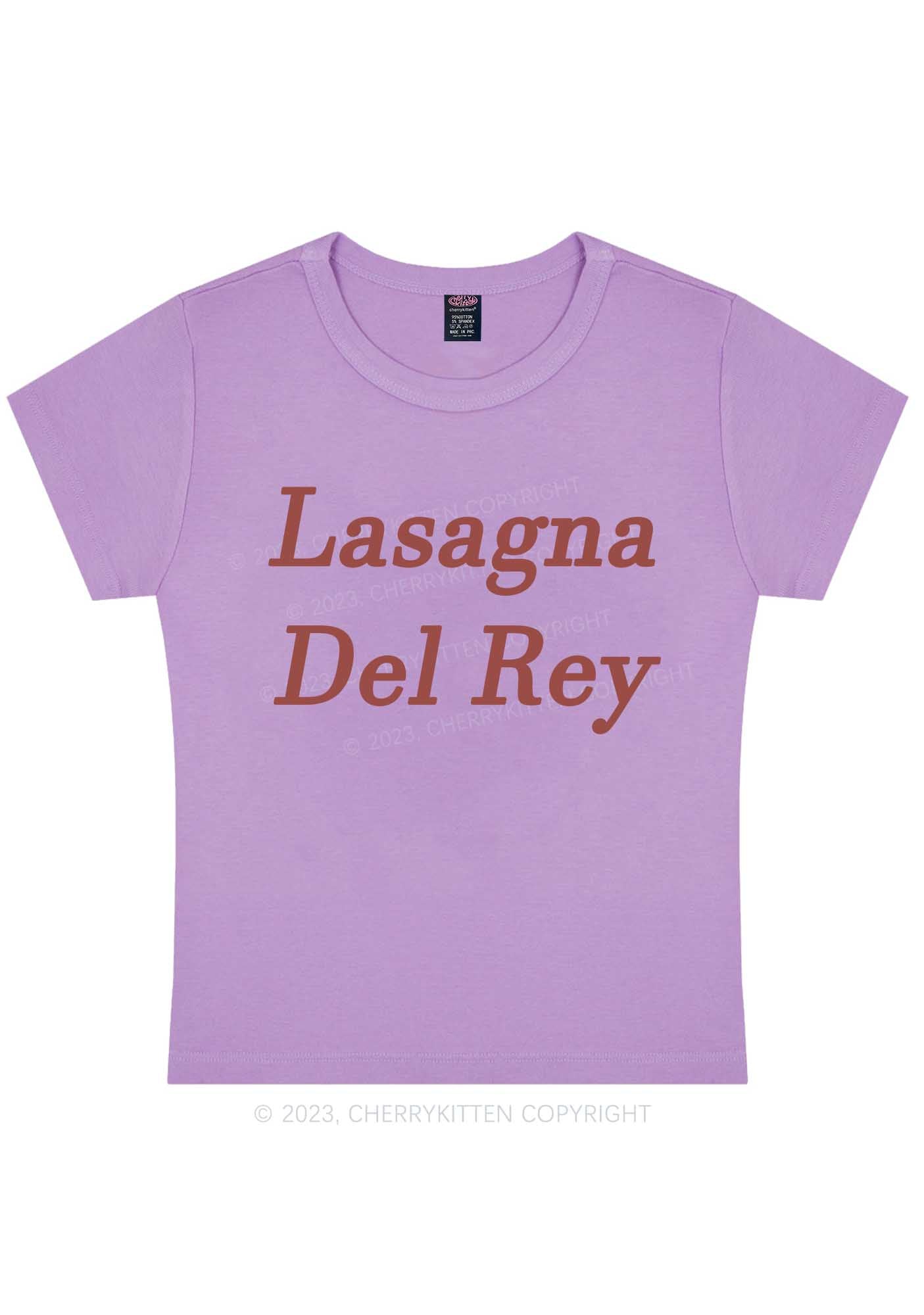 Lasagna Del Rey Y2K Baby Tee Cherrykitten