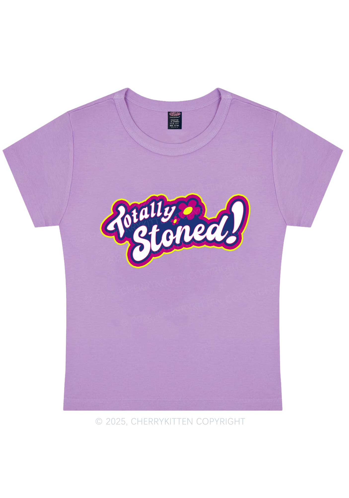 Totally Stoned Y2K Baby Tee Cherrykitten