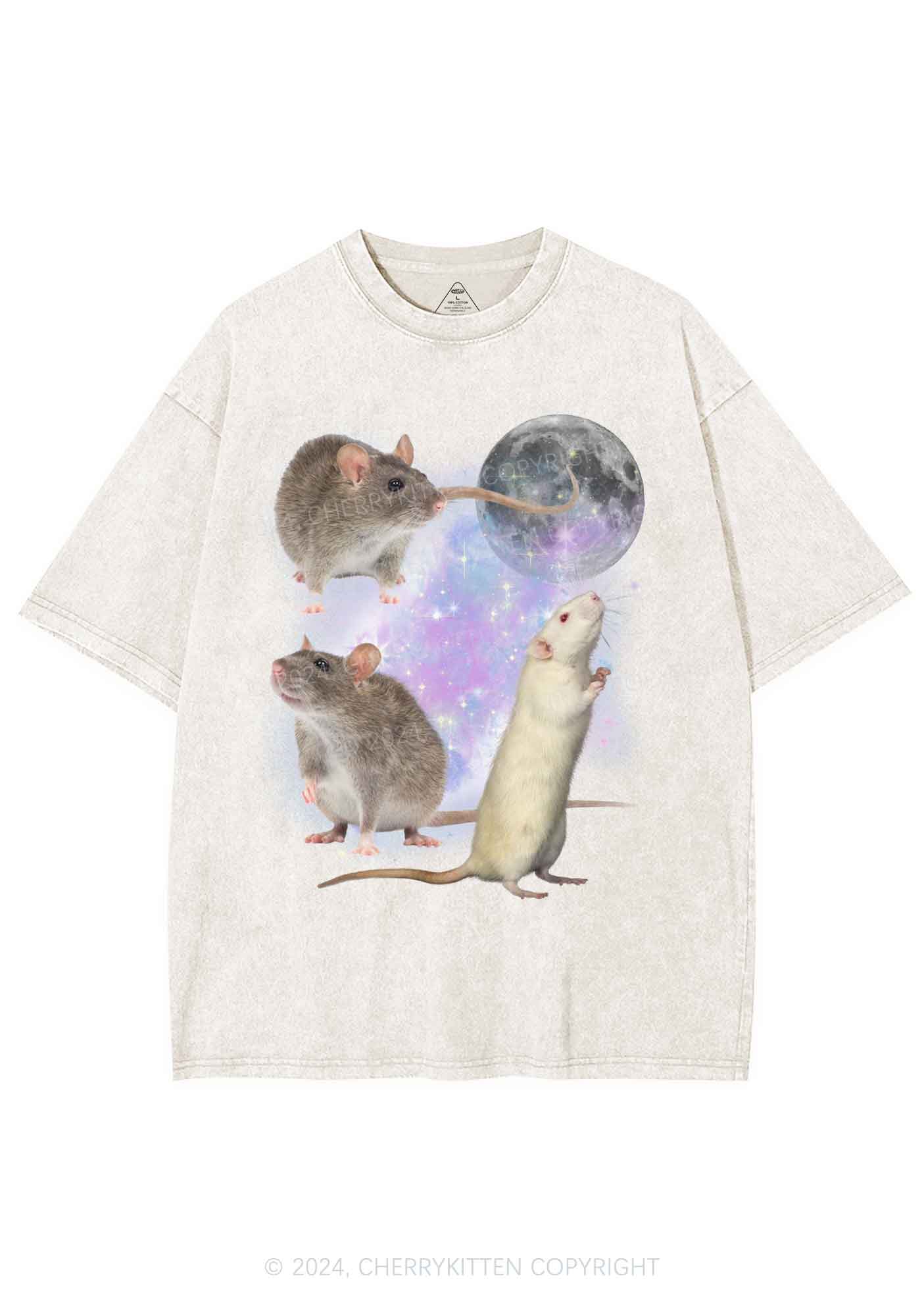 Three Rats Moon Y2K Washed Tee Cherrykitten