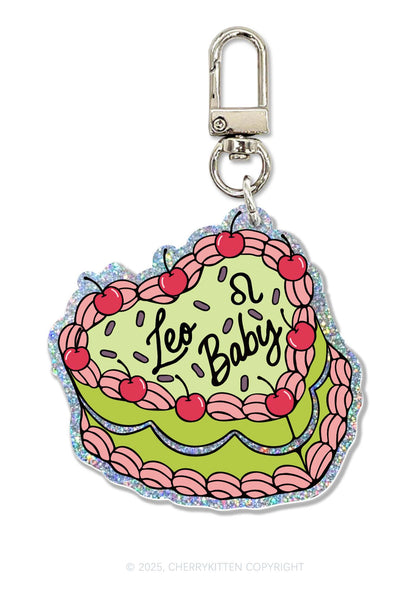 Leo Baby 1Pc Y2K Glitter Keychain Cherrykitten