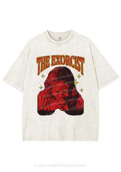 Halloween The Exorcist Y2K Washed Tee Cherrykitten