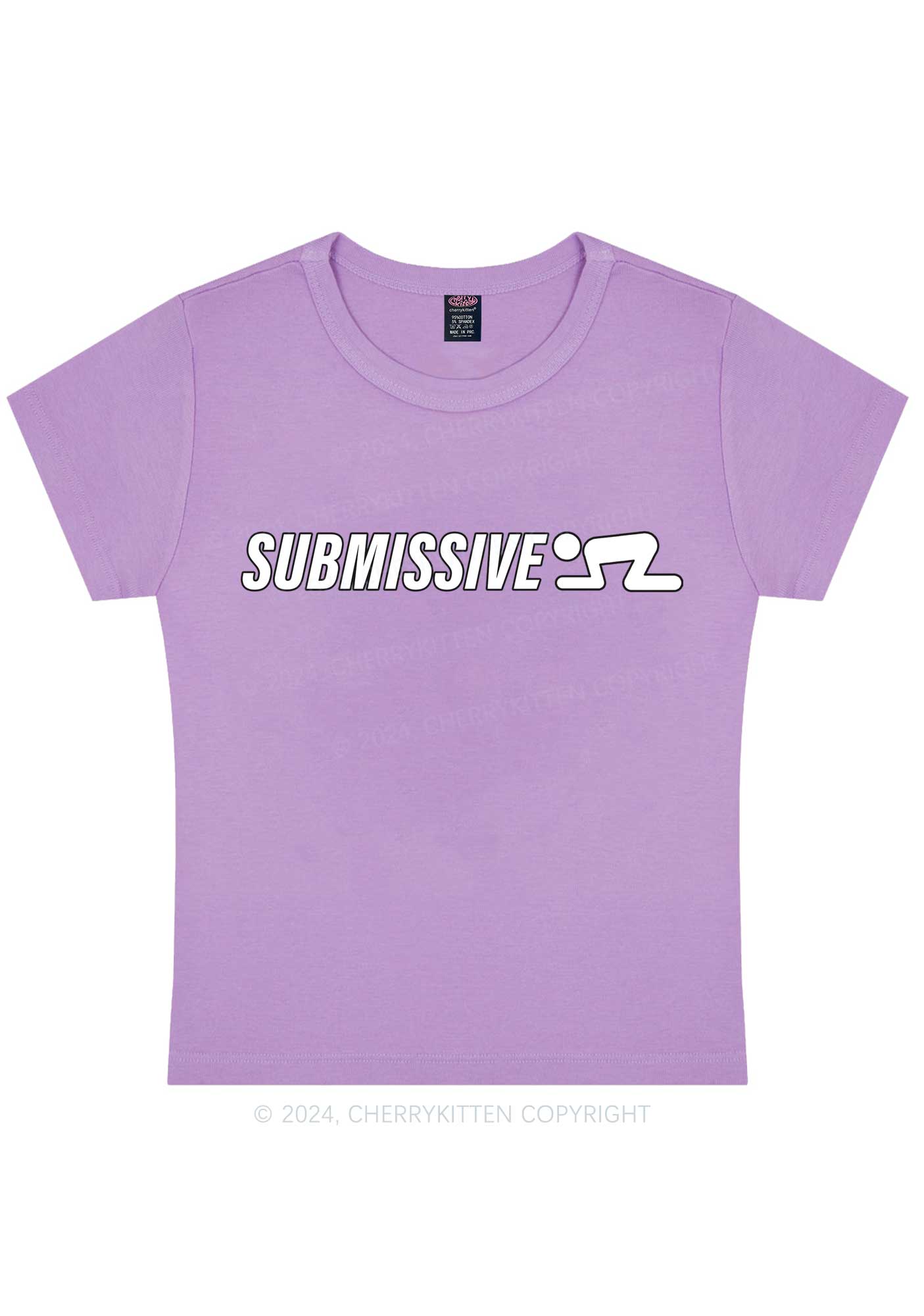 Submissive Man Y2K Baby Tee Cherrykitten