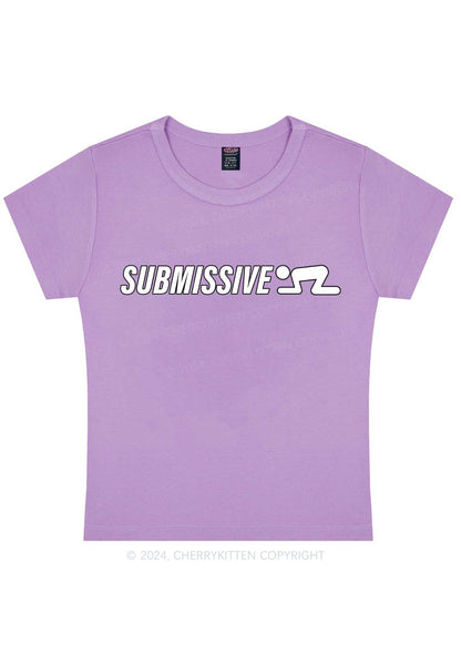 Submissive Man Y2K Baby Tee Cherrykitten