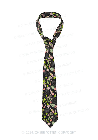 Mushroom Wxxd Y2K Necktie Cherrykitten