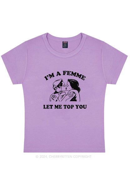 Curvy I'm A Femme Y2K Baby Tee Cherrykitten