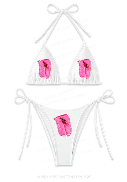 Insect Candy Y2K Halter Triangle Bikini Set Cherrykitten