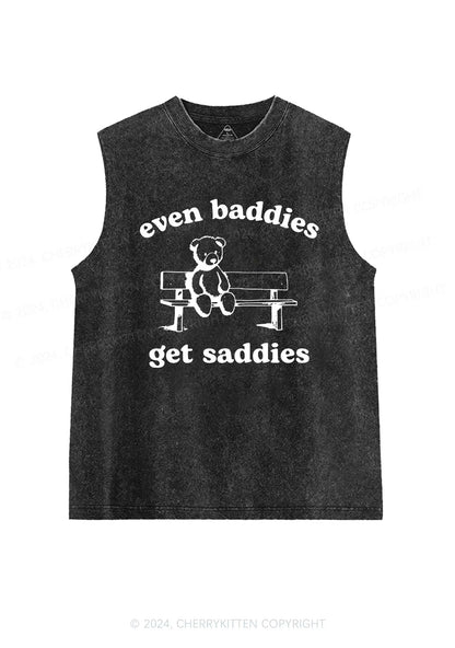 Saddies Bear Y2K Washed Tank Cherrykitten