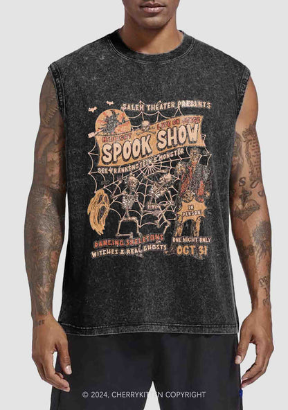 Halloween Spook Show Y2K Washed Tank Cherrykitten