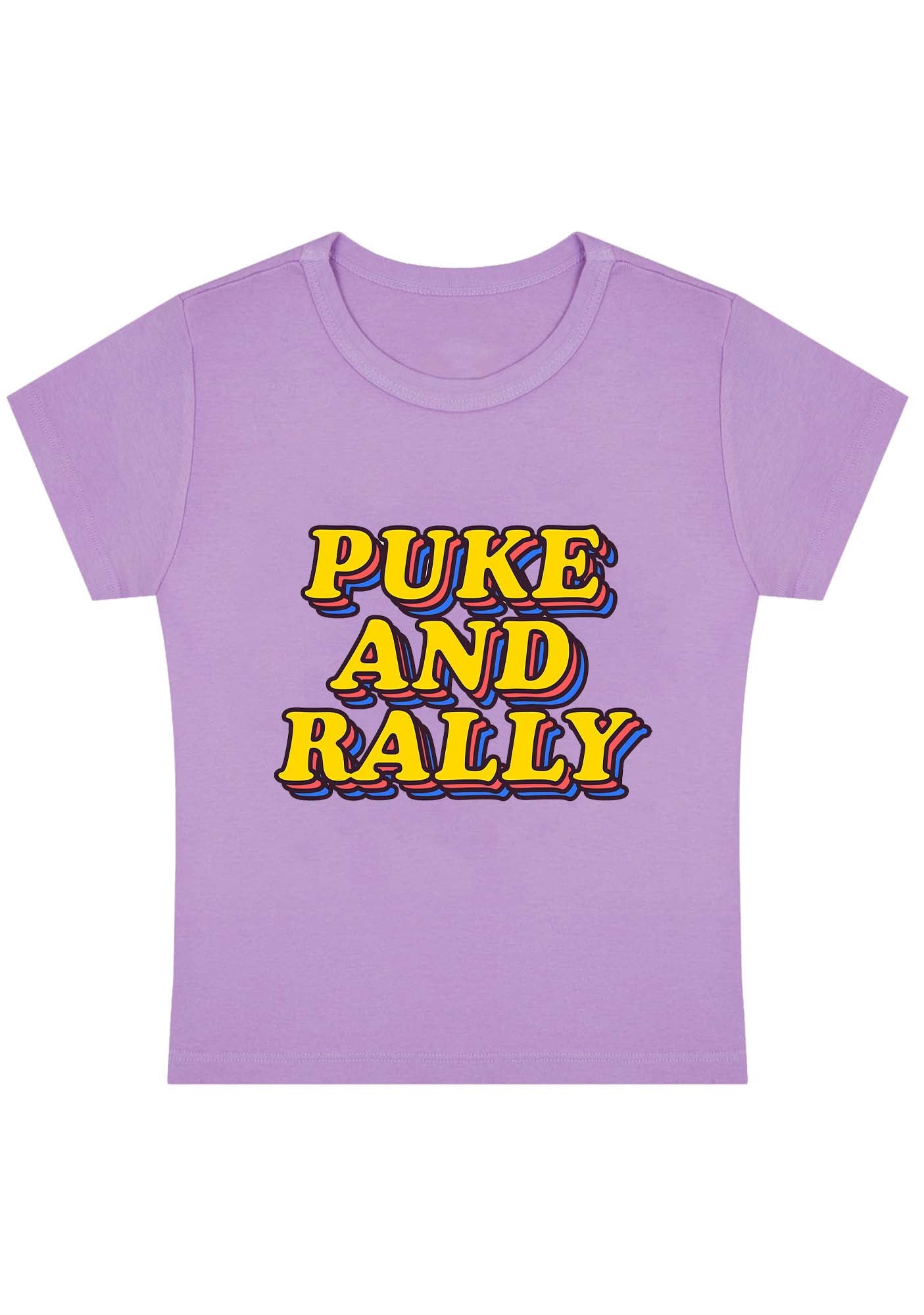 Curvy Puke And Rally Baby Tee