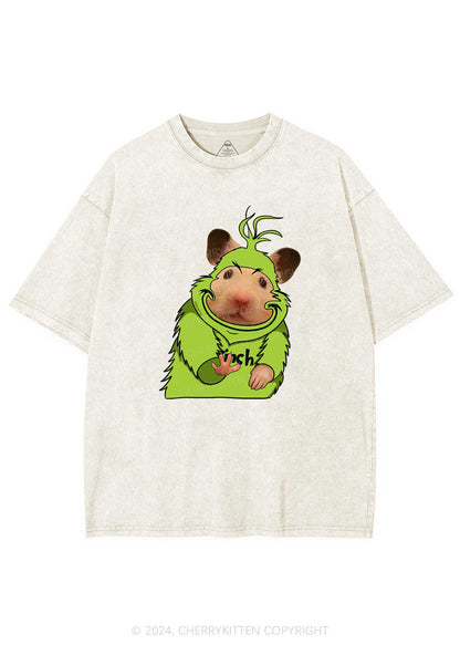 Christmas Green Ratz Y2K Washed Tee Cherrykitten