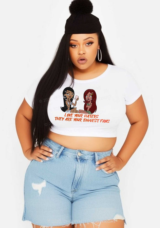 Curvy They Are Your Biggest Fans Y2K Baby Tee Cherrykitten