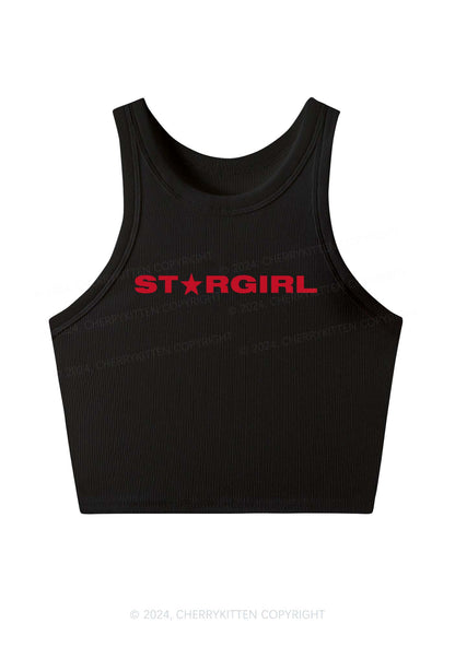 Red Stargirl Y2K Crop Tank Top Cherrykitten