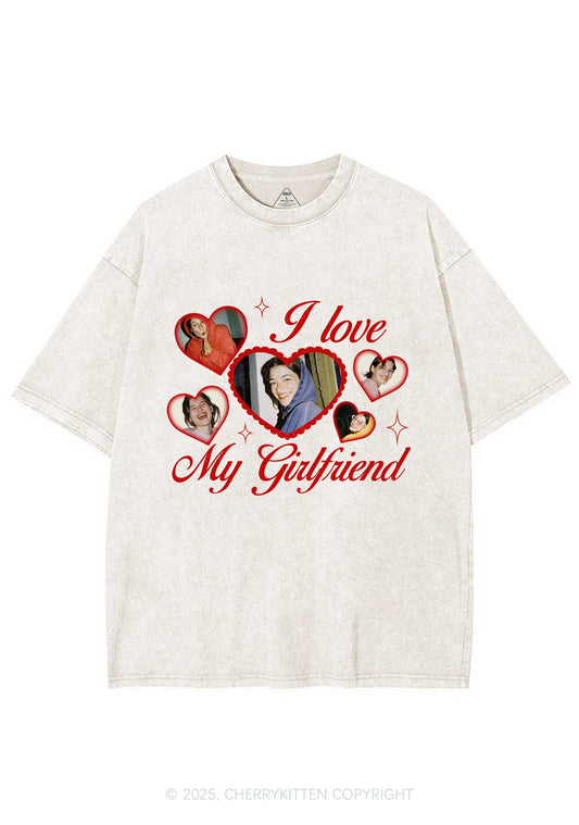 Custom Boyfriend Photos Y2K Valentine's Day Washed Tee Cherrykitten