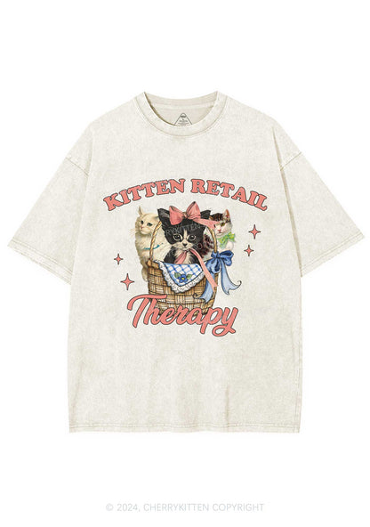 Kitten Retail Therapy Y2K Washed Tee Cherrykitten