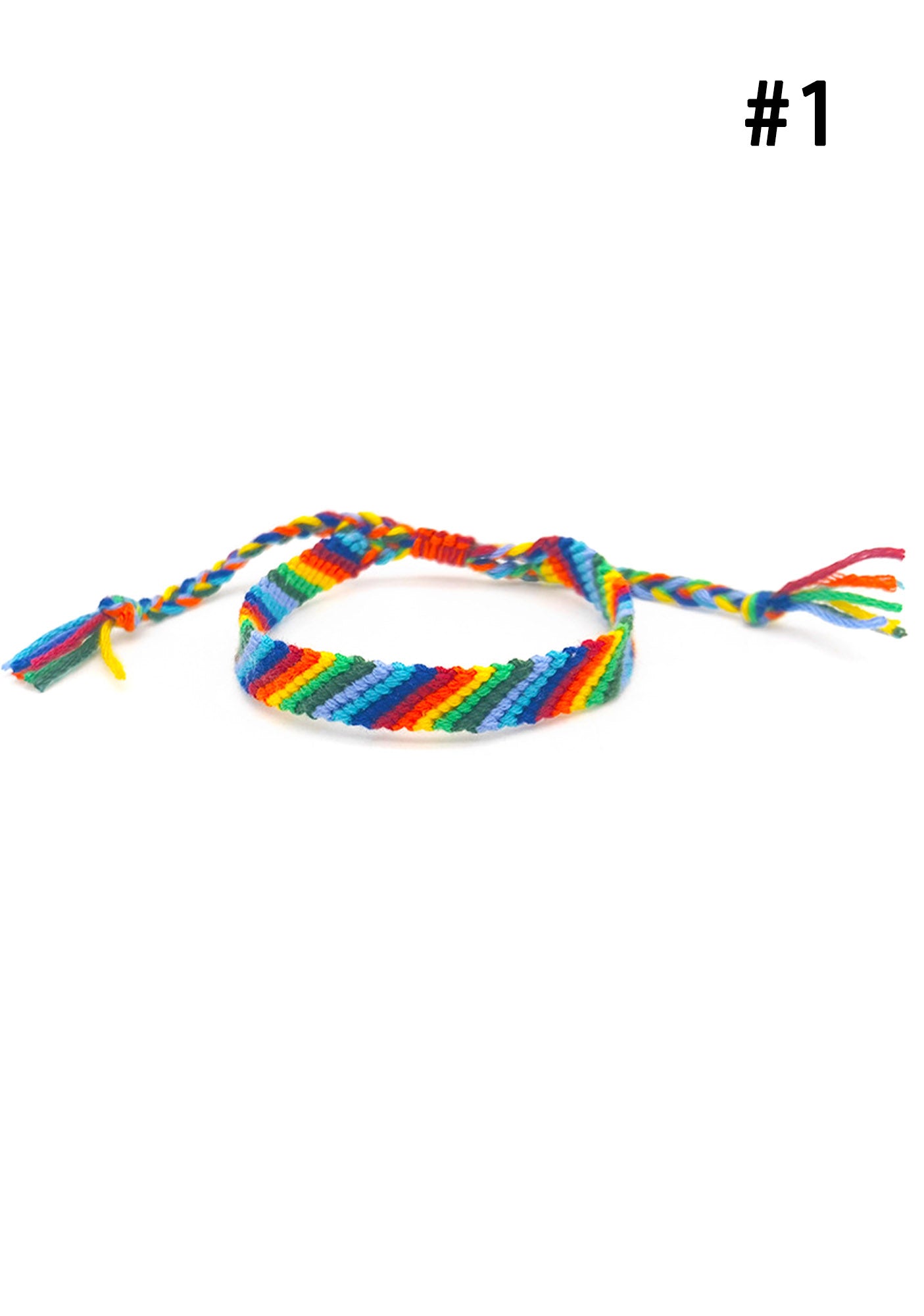 Hand Braided Y2K Gradient Rainbow Bracelet Cherrykitten