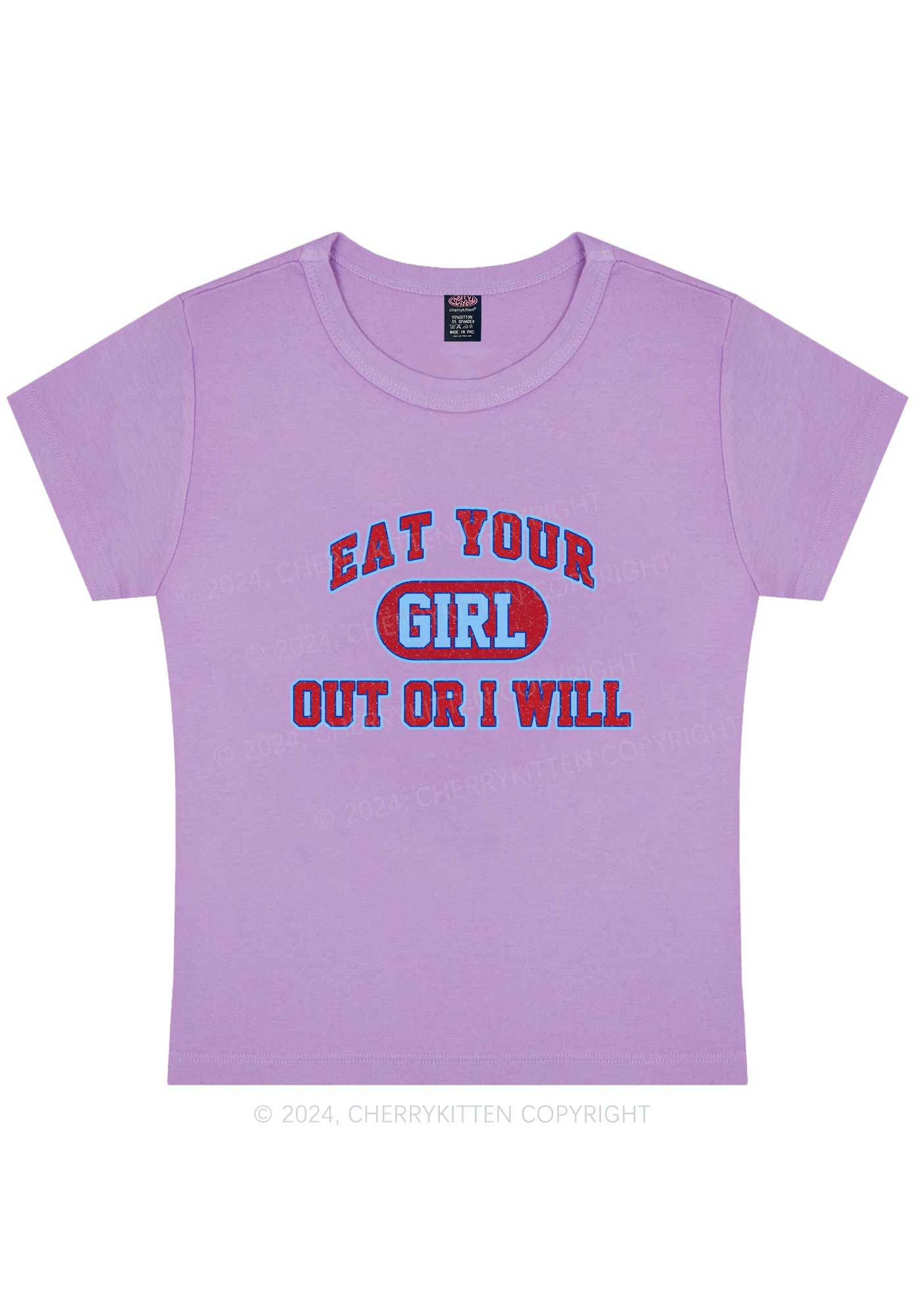 Eat Your Girl Y2K Baby Tee Cherrykitten