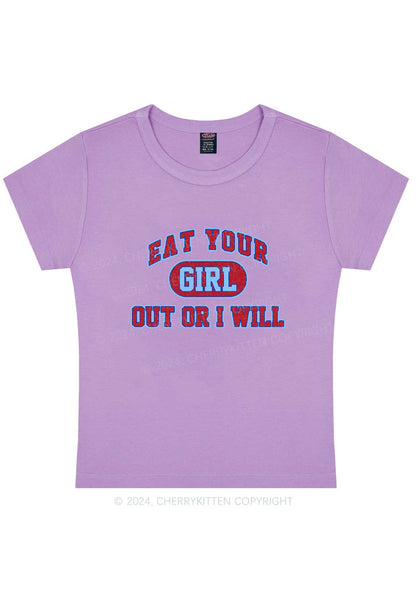 Eat Your Girl Y2K Baby Tee Cherrykitten