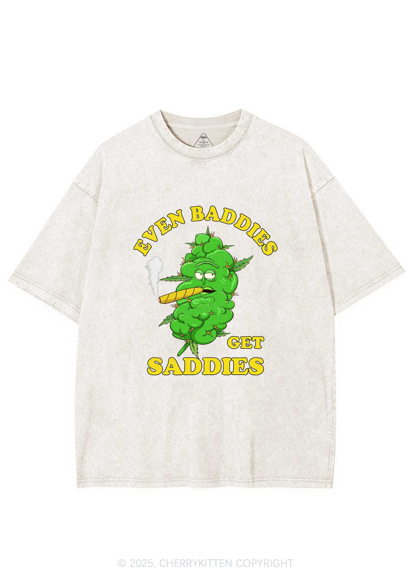 Baddie Smoker Y2K Washed Tee Cherrykitten