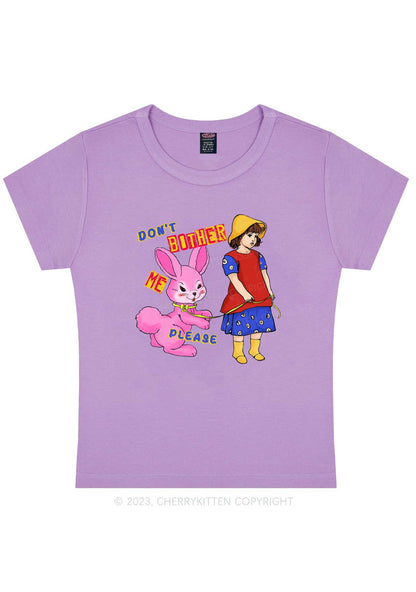 Curvy Don't Bother Bunny Y2K Baby Tee Cherrykitten