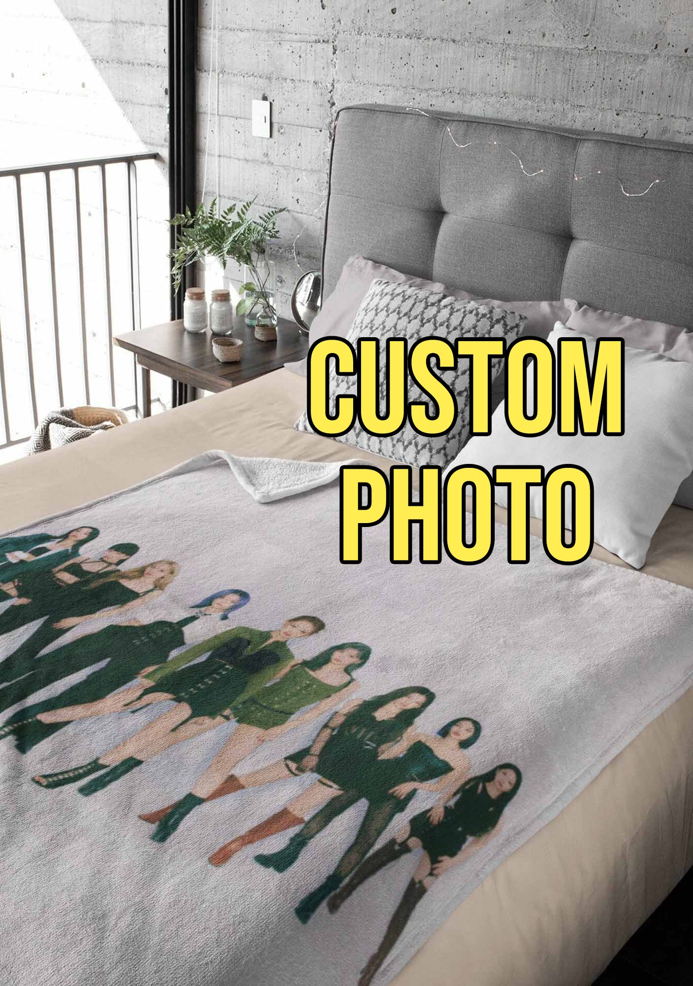 Cherrykitten Custom Photo Plush Blanket for Sale