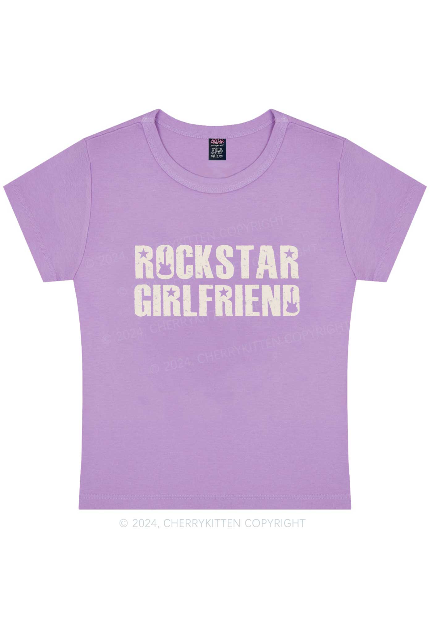 Rockstar Girlfriend Y2K Baby Tee Cherrykitten