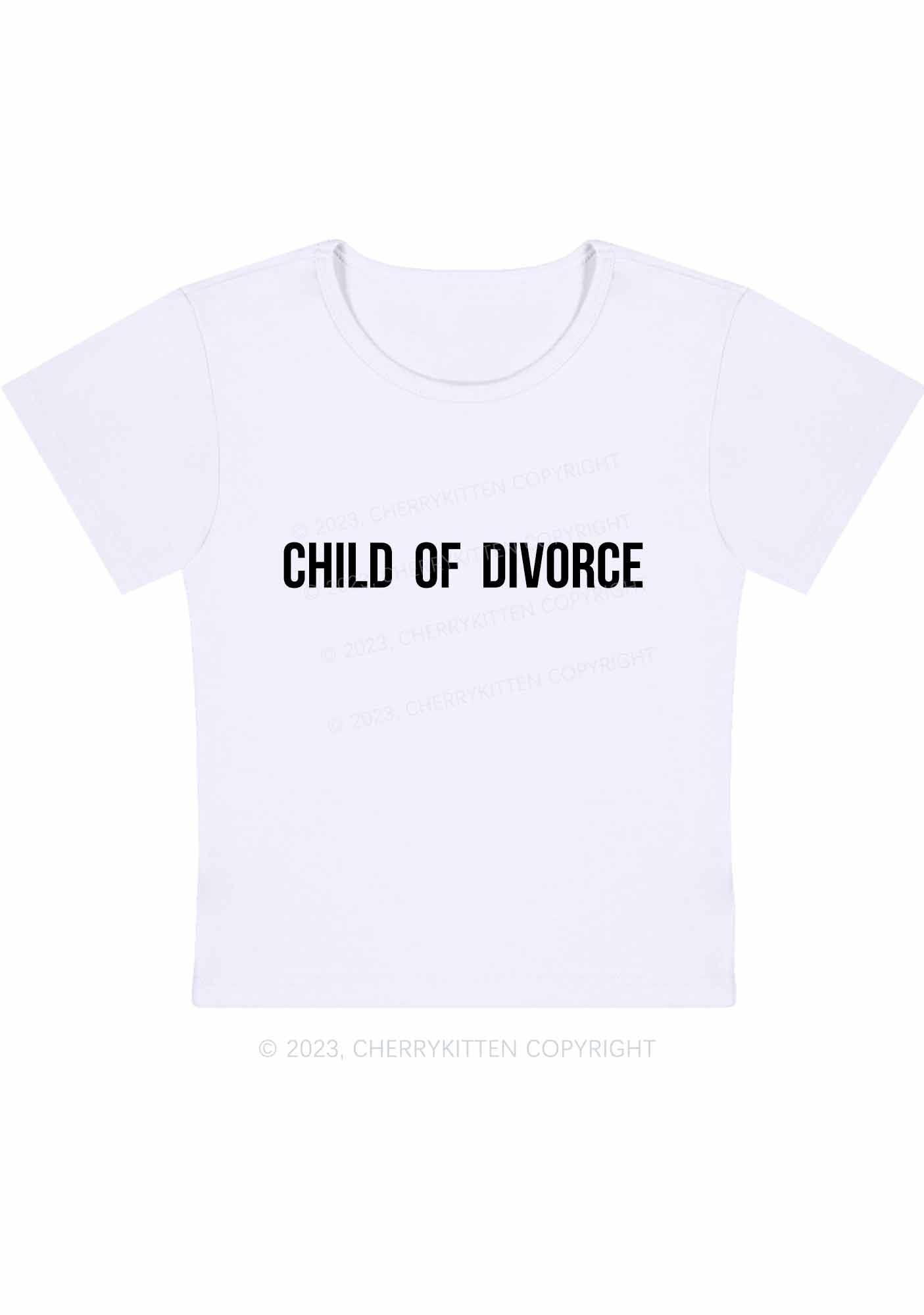 Curvy Child Of Divorce Baby Tee Cherrykitten