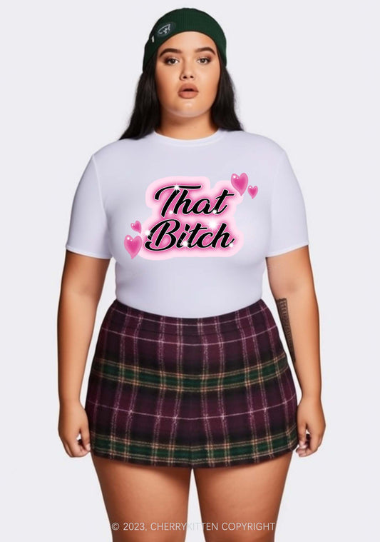 Curvy That Bxxch Y2K Baby Tee Cherrykitten