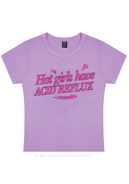 Hot Girls Have Acid Reflux Y2K Baby Tee Cherrykitten