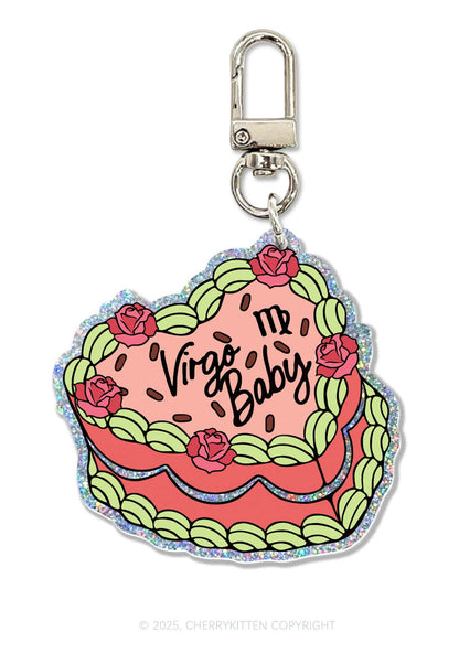 Virgo Baby 1Pc Y2K Glitter Keychain Cherrykitten