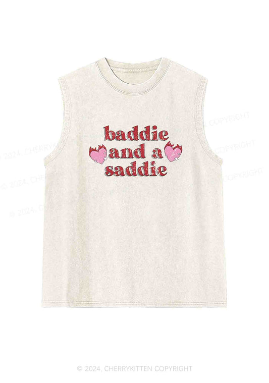 Baddie And A Saddie Y2K Washed Tank Cherrykitten