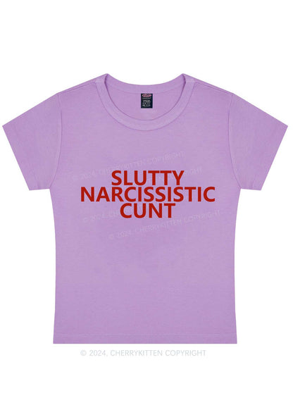 Narcissistic Cxnt Y2K Baby Tee Cherrykitten