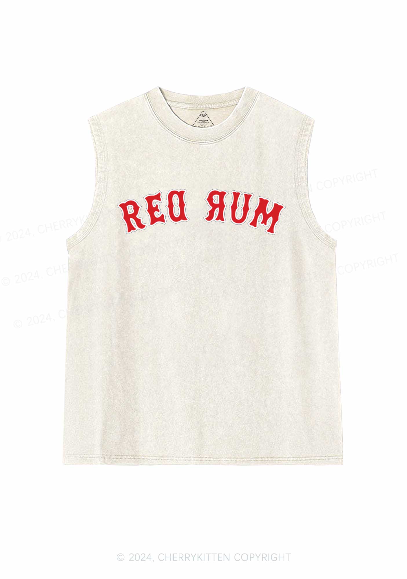 Halloween Red Rum Y2K Washed Tank Cherrykitten