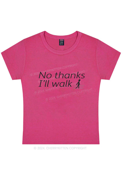 Curvy I'll Walk Y2K Baby Tee Cherrykitten