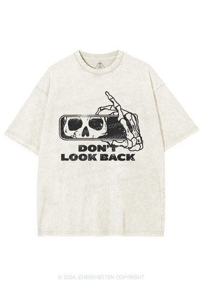 Halloween Don't Look Back Y2K Washed Tee Cherrykitten