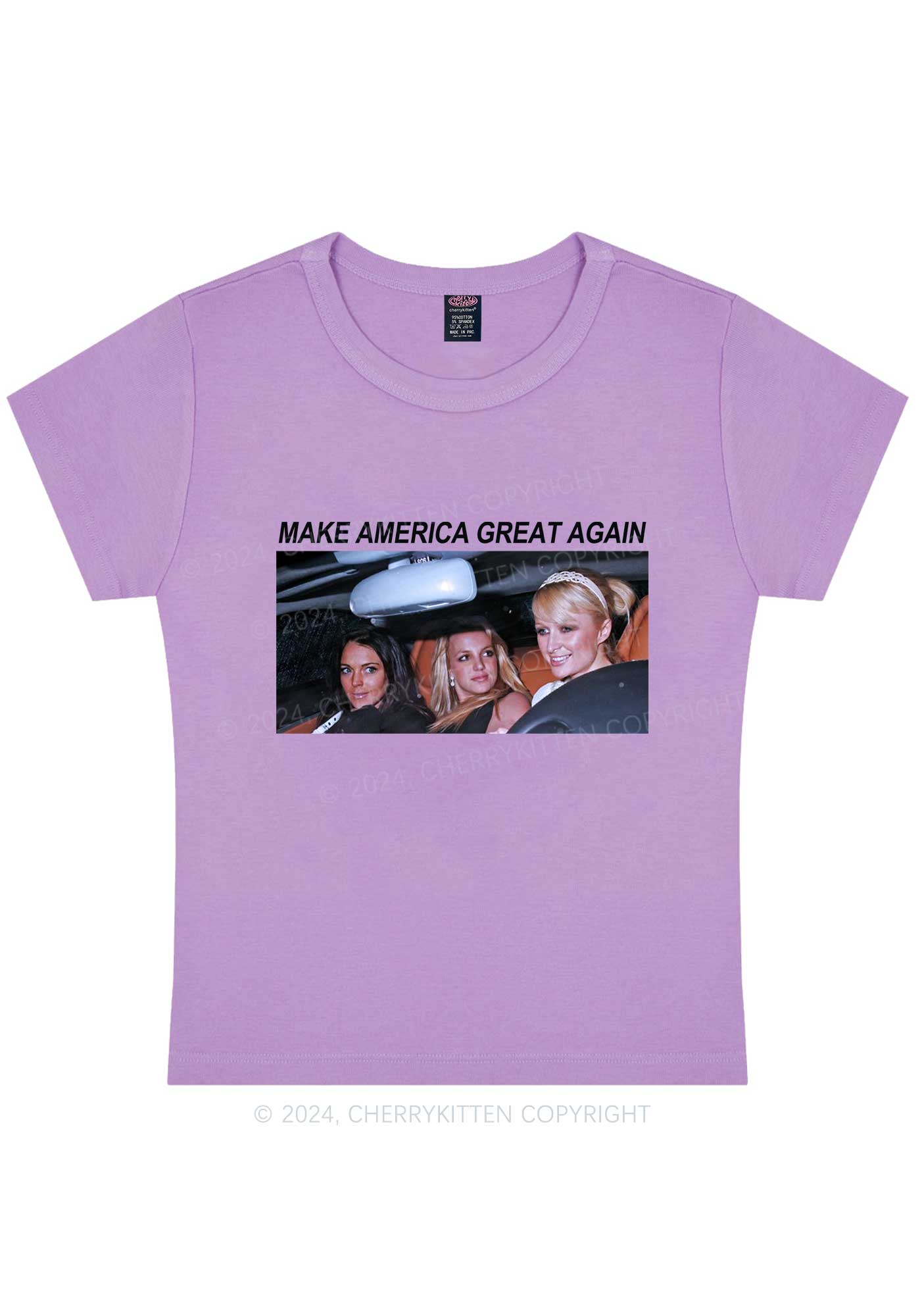 Make America Great Again Y2K Baby Tee Cherrykitten