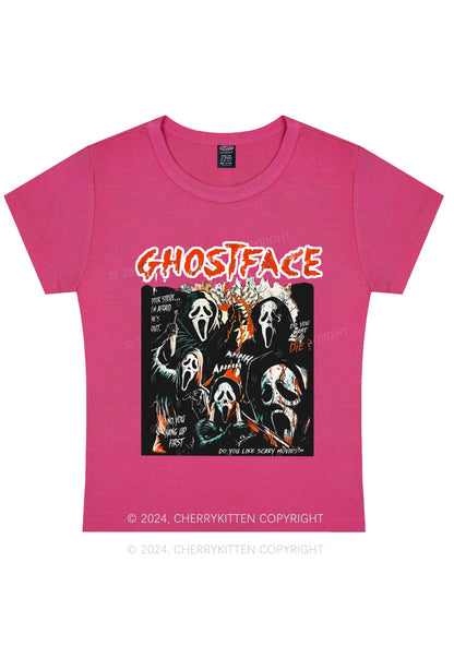 Halloween Scream Ghost Y2K Baby Tee Cherrykitten