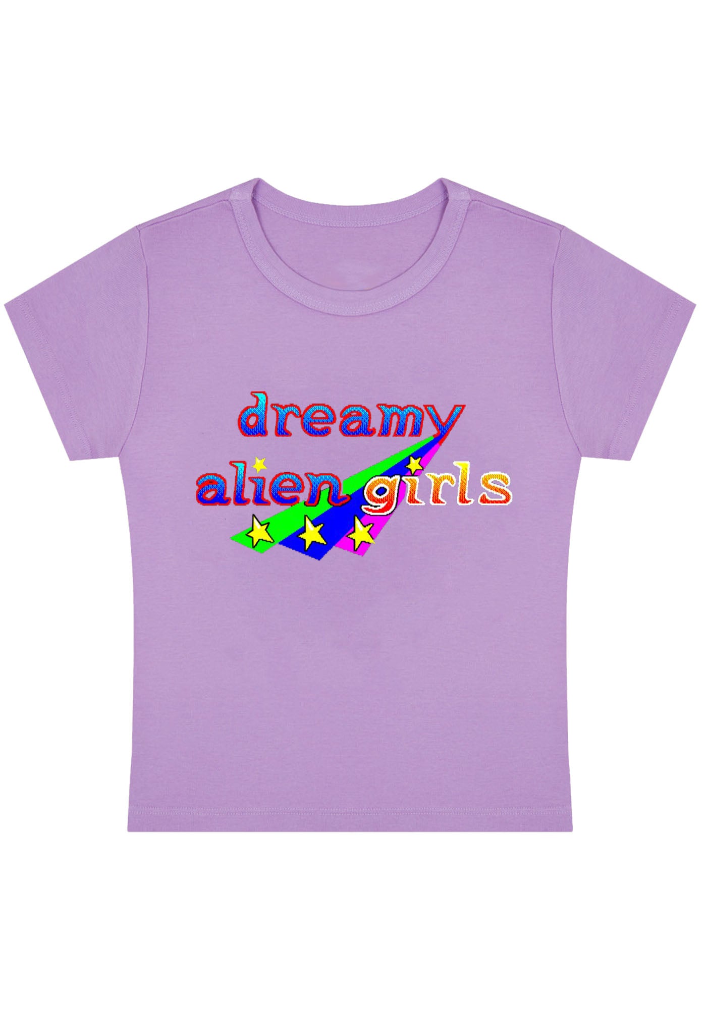 Curvy Dreamy Alien Girls Baby Tee