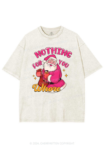 Christmas Nothing For Santa Y2K Washed Tee Cherrykitten