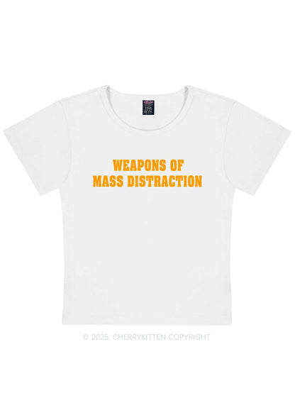 Weapons Of Mass Distraction Y2K Baby Tee Cherrykitten