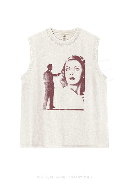 Woman Shot Y2K Washed Tank Cherrykitten