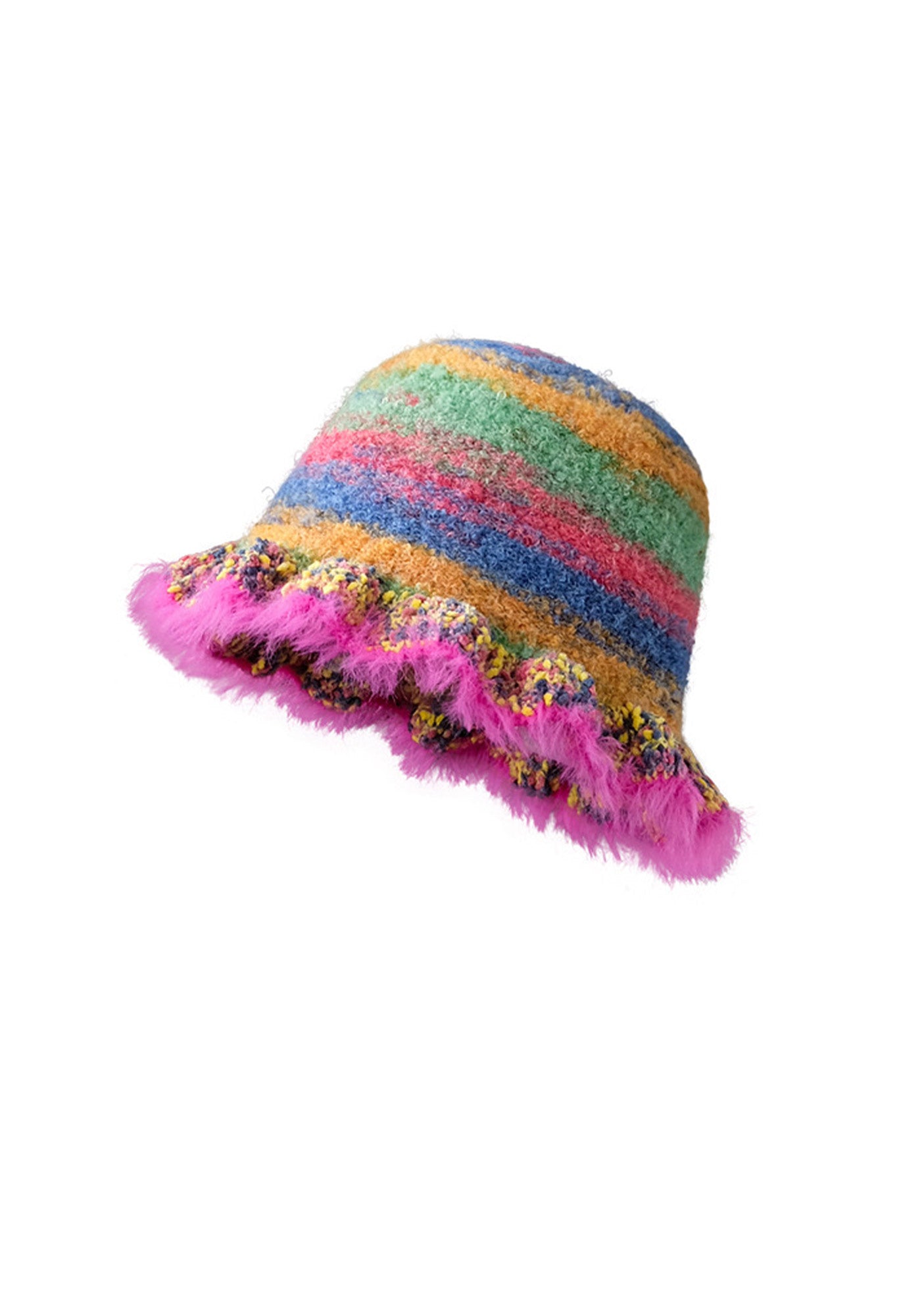 Colorful Woven Y2K Bucket Hat Cherrykitten