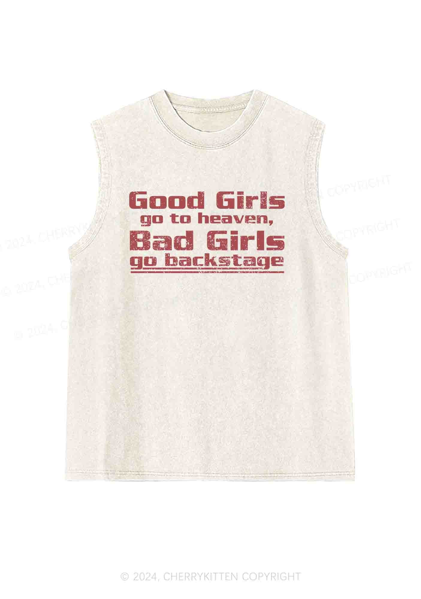 Bad Girls Go Backstage Y2K Washed Tank Cherrykitten