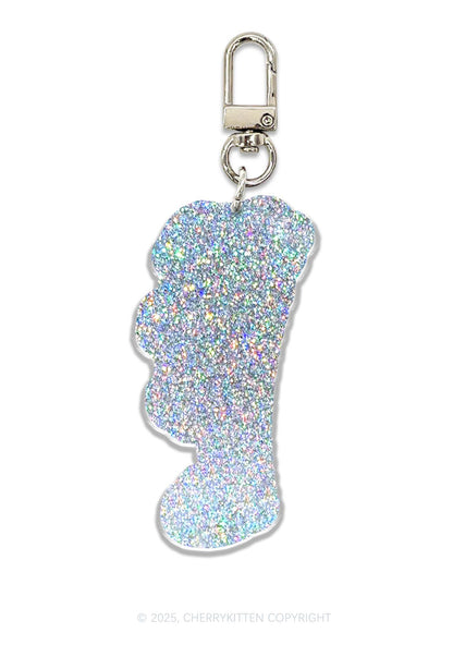 Totally Delusional 1Pc Y2K Glitter Keychain Cherrykitten