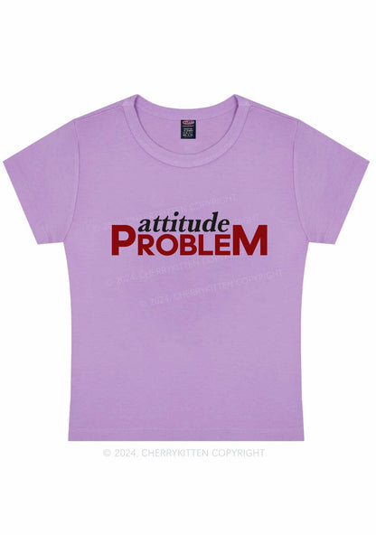 Big Attitude Problem Y2K Baby Tee Cherrykitten