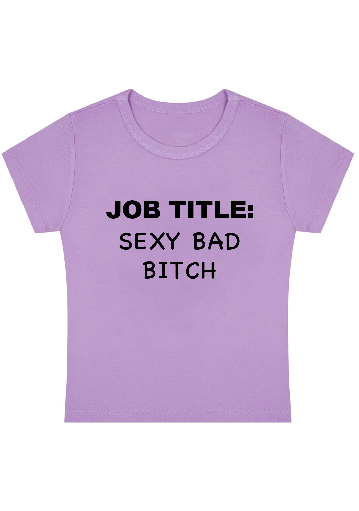 Curvy Job Title Sxxx Bad Bixch Baby Tee