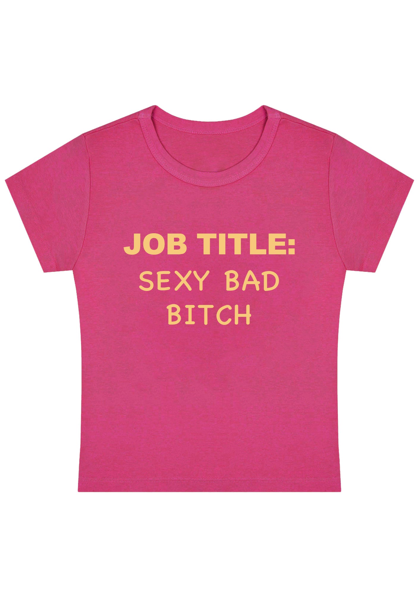 Curvy Job Title Sxxx Bad Bixch Baby Tee