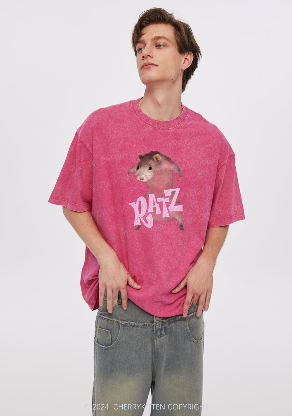 Pink Ratz Y2K Washed Tee Cherrykitten