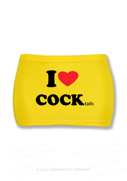 I Love Cocktails Y2K Mini Hip Skirt Cherrykitten