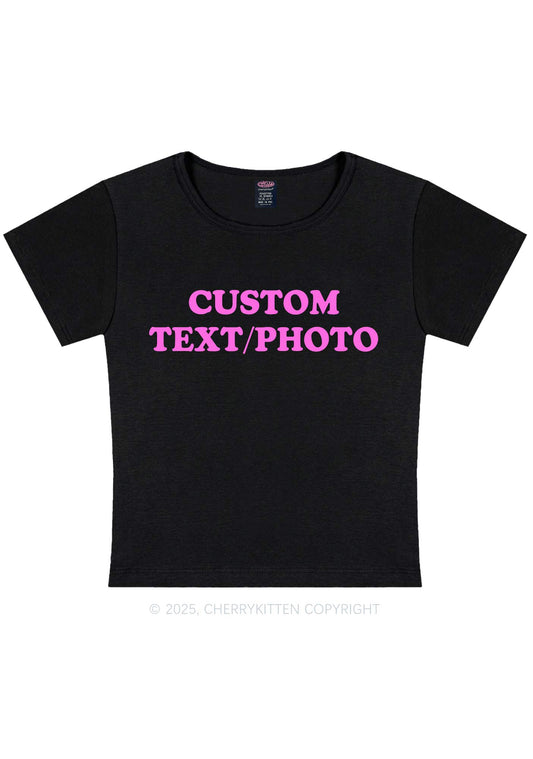 Custom Personalized Text Y2K Baby Tee